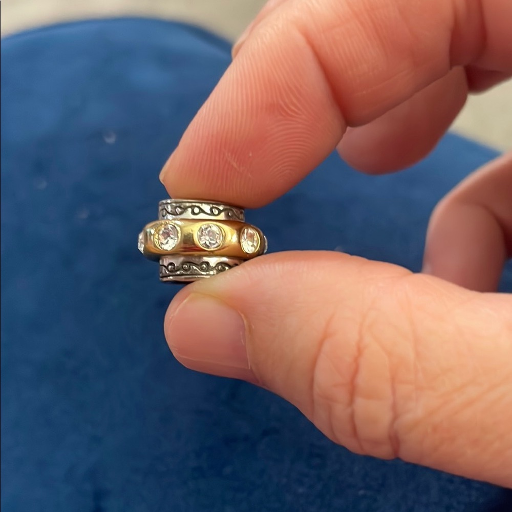 Elegant Gold and Silver Brighton spacer bead